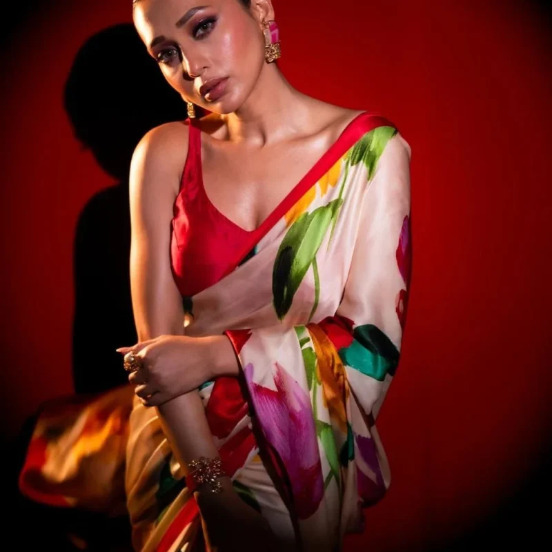 SATIN SAREES DIGITAL PRINT